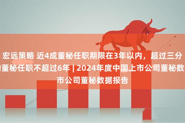宏远策略 近4成董秘任职期限在3年以内，超过三分之二的董秘任职不超过6年 | 2024年度中国上市公司董秘数据报告