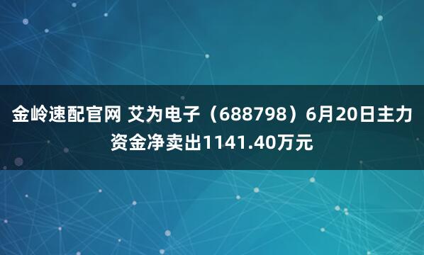 金岭速配官网 艾为电子（688798）6月20日主力资金净卖出1141.40万元